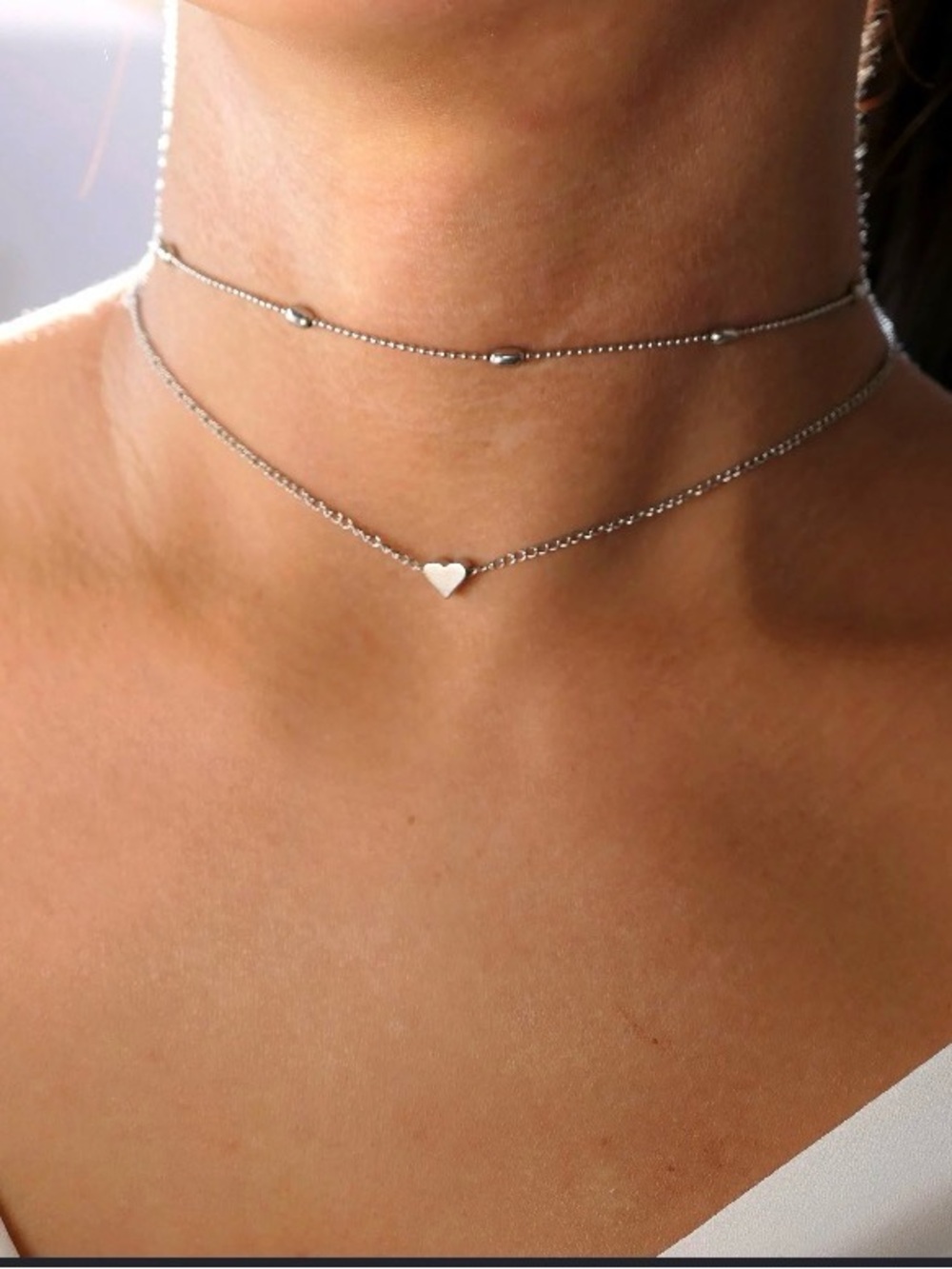 Stainless Steel double chain necklace
(Adjustable) new